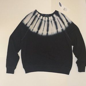 tie dye navy and white sweater